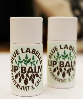 Lip balm with Peppermint & Cacao, in paperboard tubes