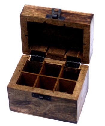 6 Hole Box for Essential Oils | Aromatherapy Oil Box